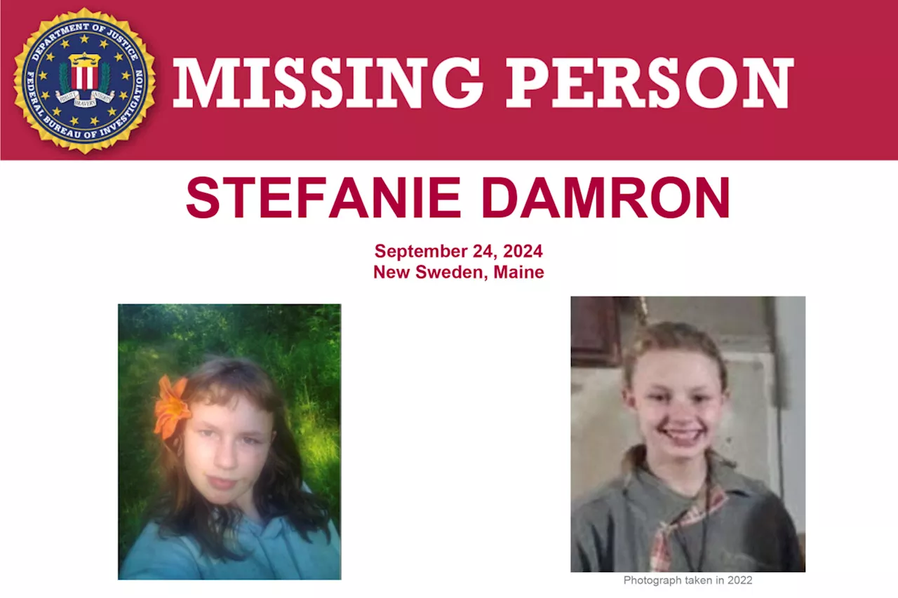 FBI offers reward in case of missing northern Maine girl