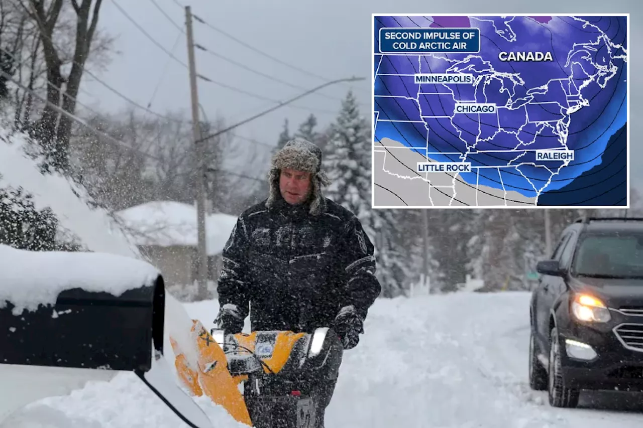 Arctic blast continues across America as even colder air looms by late-week into next weekend