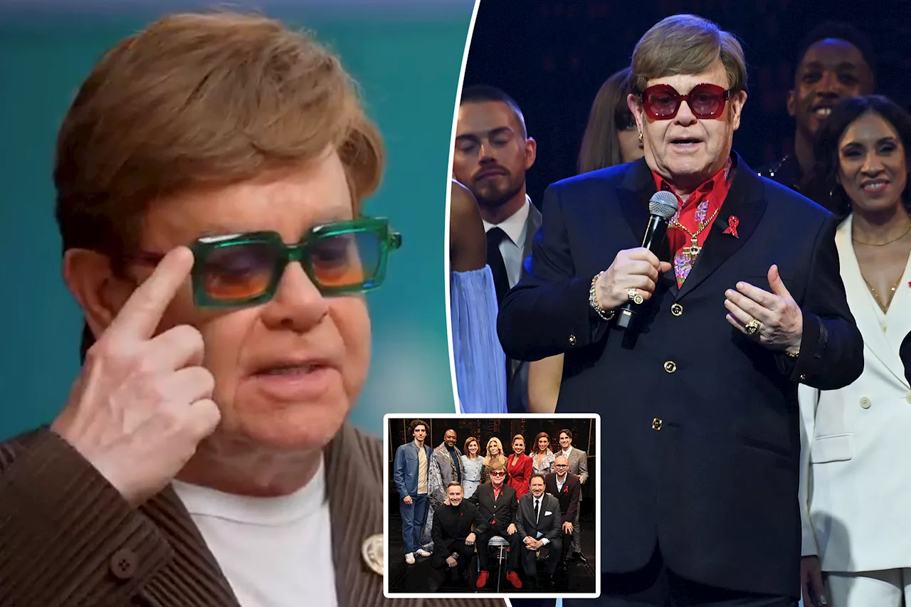 Elton John reveals he lost his eyesight after battling an infection