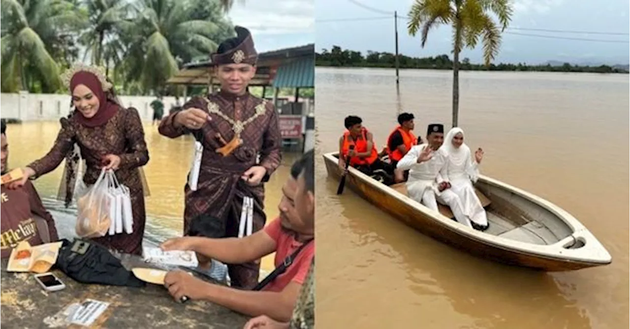 Newlyweds Donate Their Wedding Feast To Flood-Affected Community In Kedah