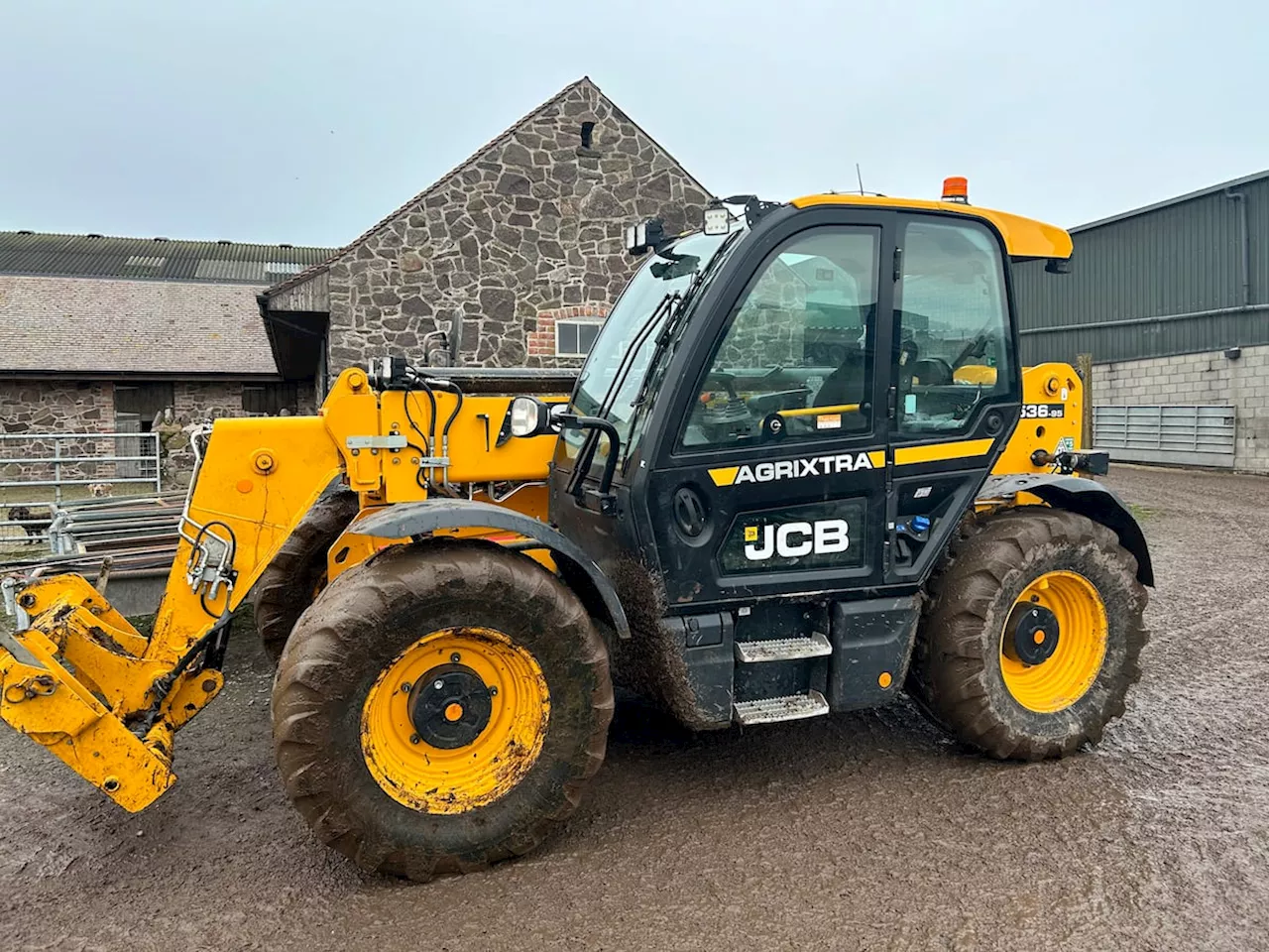 Prospective buyers urged to view the farm machinery on offer at South Shropshire farm dispersal sale