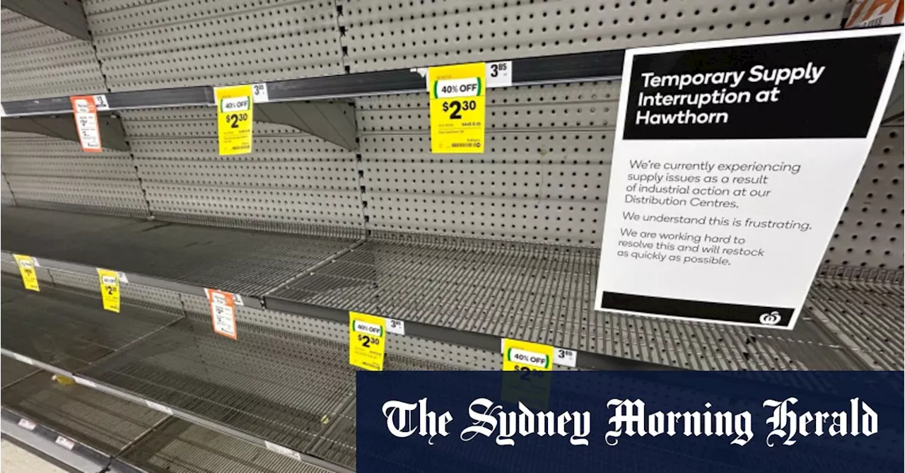 Woolworths Warehouse Workers Strike, Leaving Shelves Empty During Peak Shopping Period