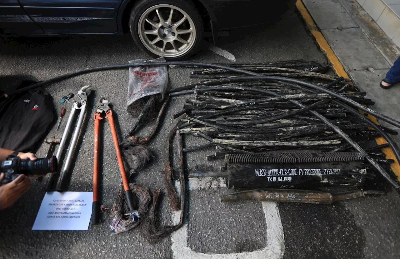 Balik Pulau police arrest five for alleged cable theft, hunting eight others