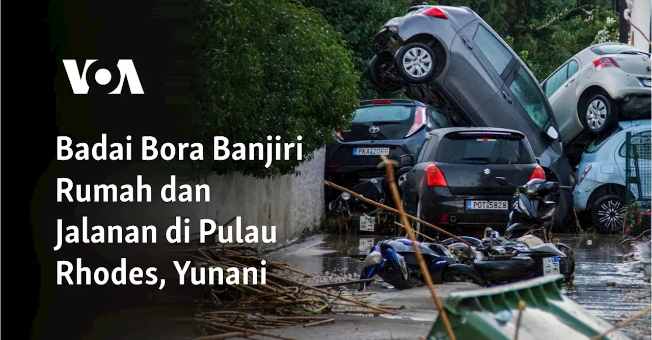 Badai Bora Banjiri Rumah dan Jalanan di Pulau Rhodes, Yunani