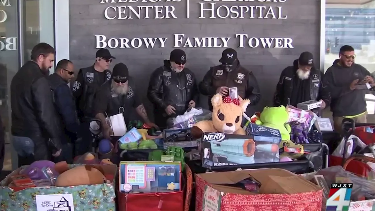 Local biker community escorts dozens of toys to Wolfson Children’s Hospital for annual holiday gift drive