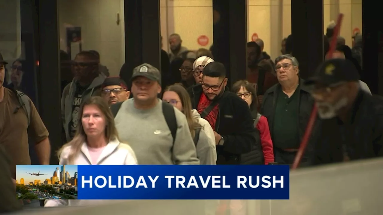 Travelers swarm Philadelphia International Airport for the holiday