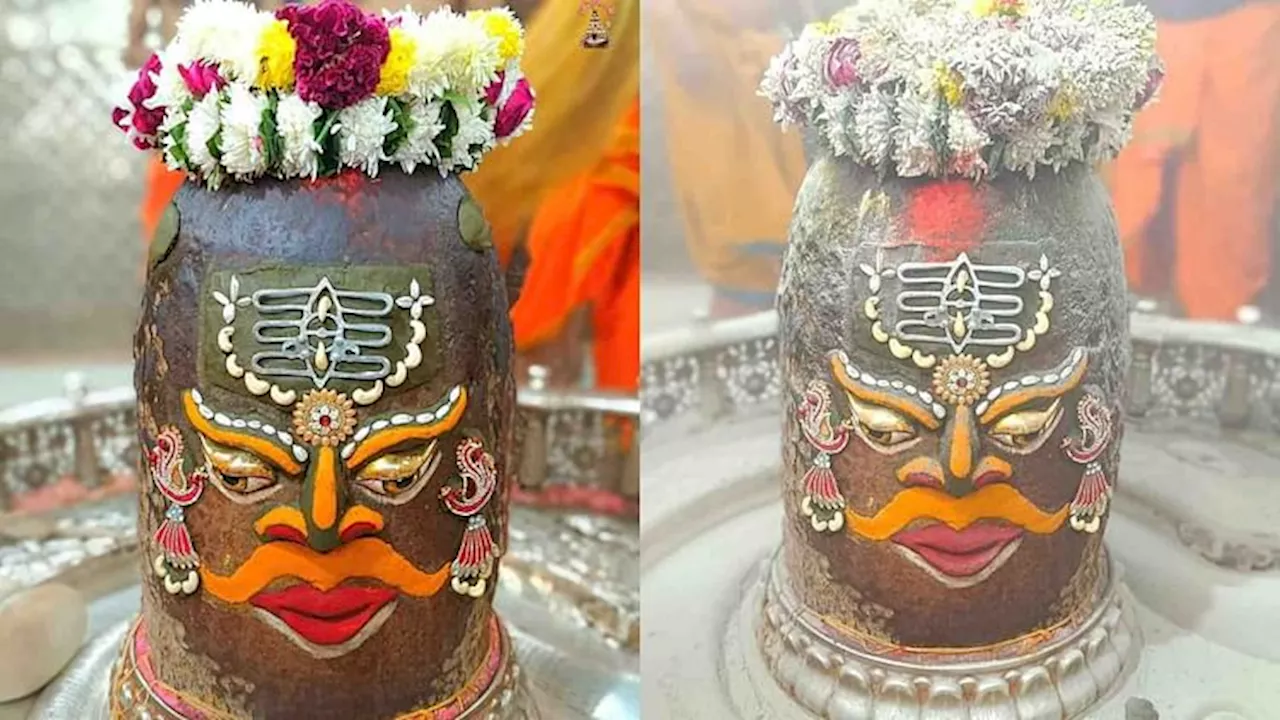 बाबा महाकाल का त्रिपुंड शृंगार, भस्म आरती में दिव्य दर्शन