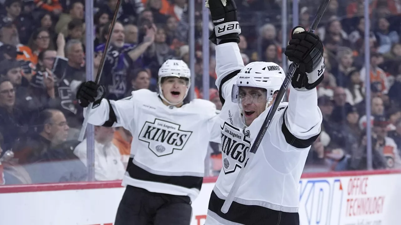 Kopitar, Fiala each score a pair as Kings rally past Flyers 7-3