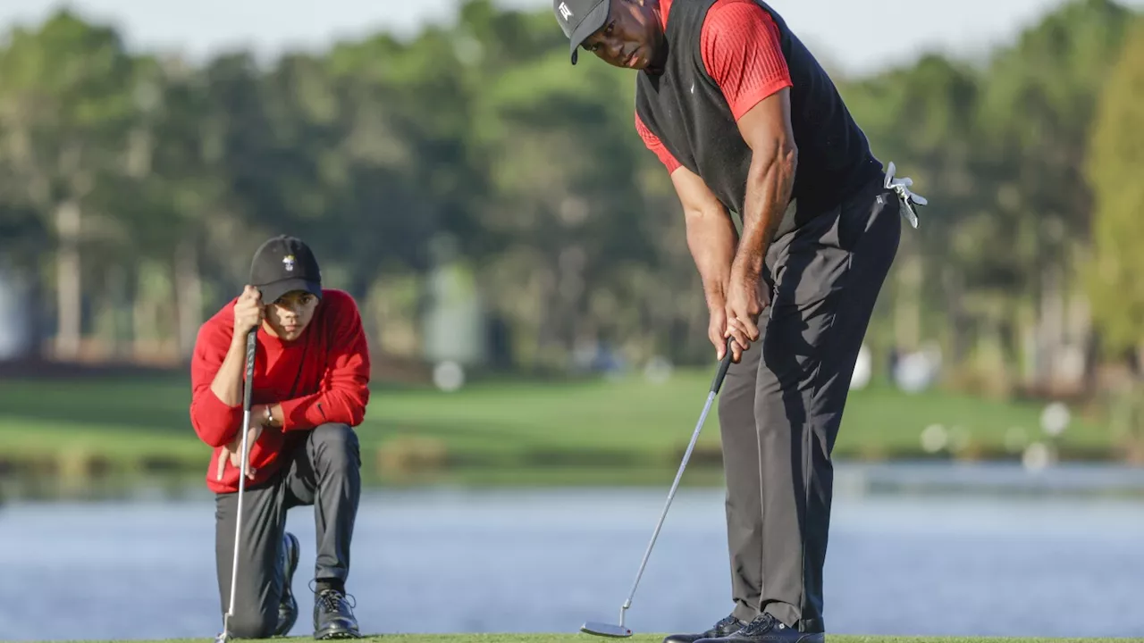 Tiger Woods' immediate goal: Keep his son from beating him in golf for 18 holes