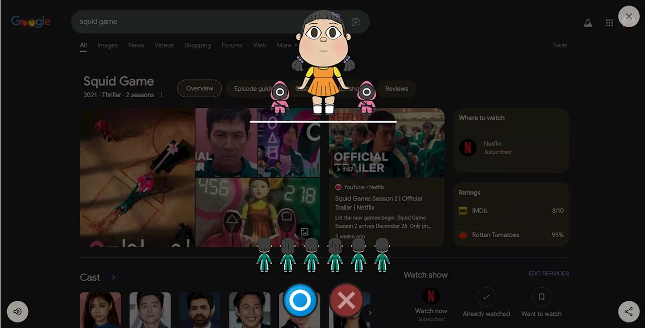 Google's Squid Game Browser Game Lets You Play Red Light, Green Light