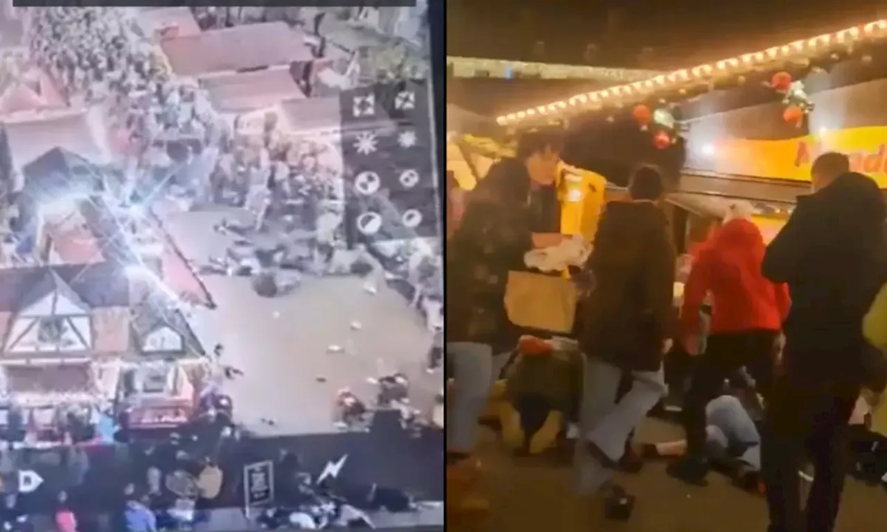 Conductor atropelló a multitud de personas en mercado navideño; video es impactante