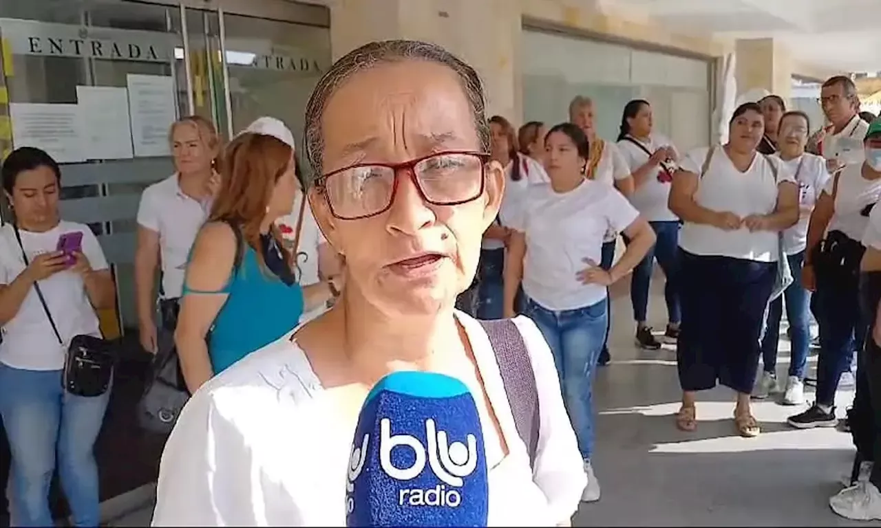 Manipuladores del Programa PAE protestaron por pagos atrasados en Bucaramanga