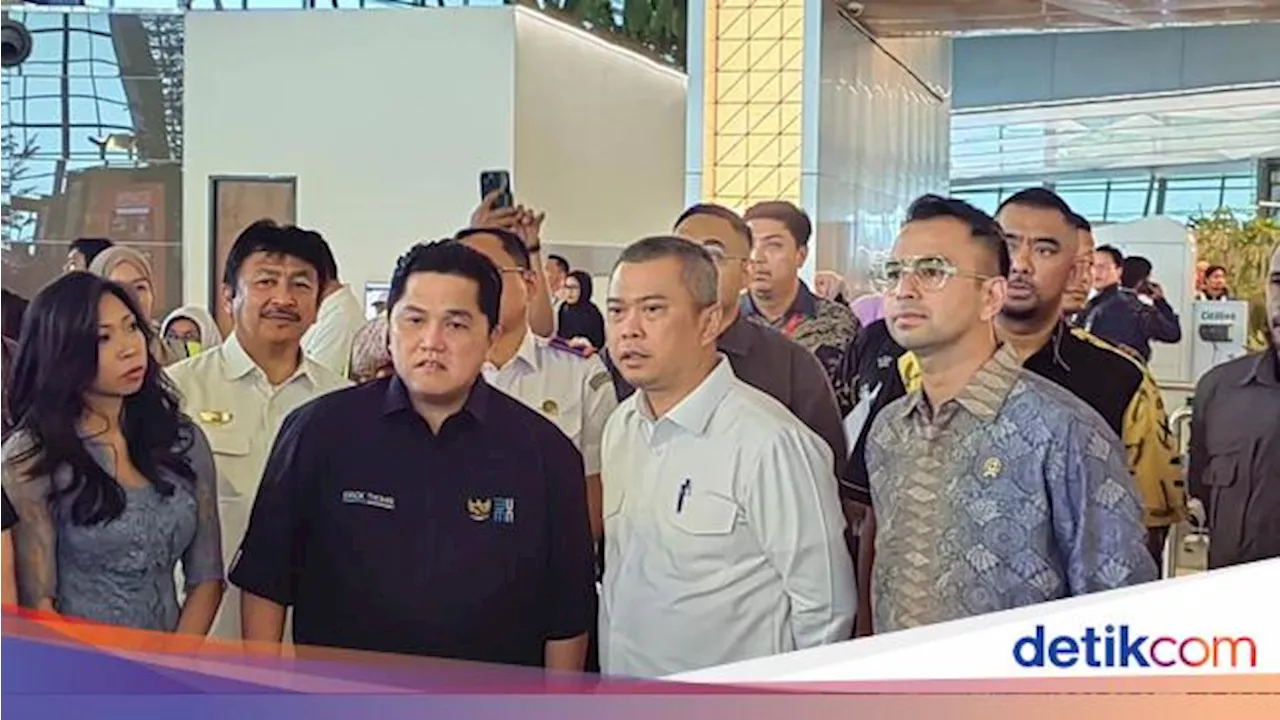 Erick-Raffi Ahmad Cek Bandara Soetta, Pastikan Harga Tiket Pesawat Turun