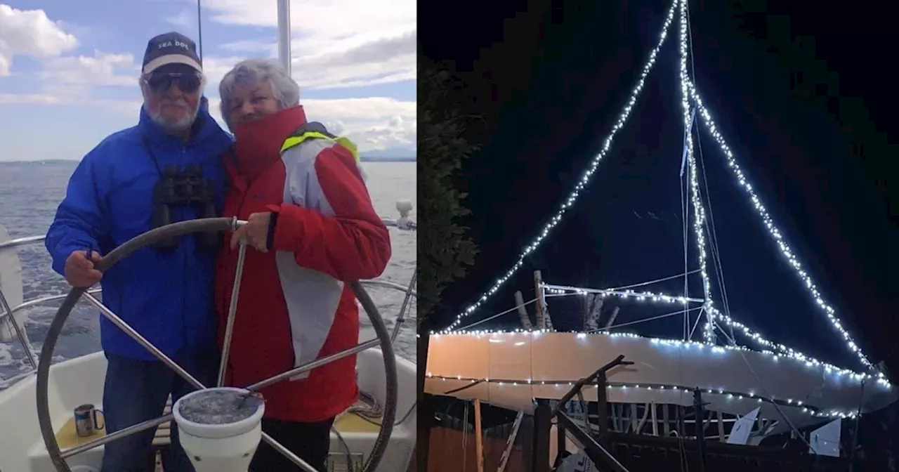 Bearsden man battling cancer with wife and daughter brings festive cheer with 30ft yacht