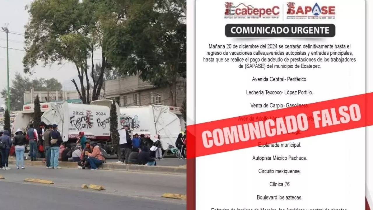 Trabajadores del SUTEYM mantienen bloqueos en Ecatepec por pago de prestaciones