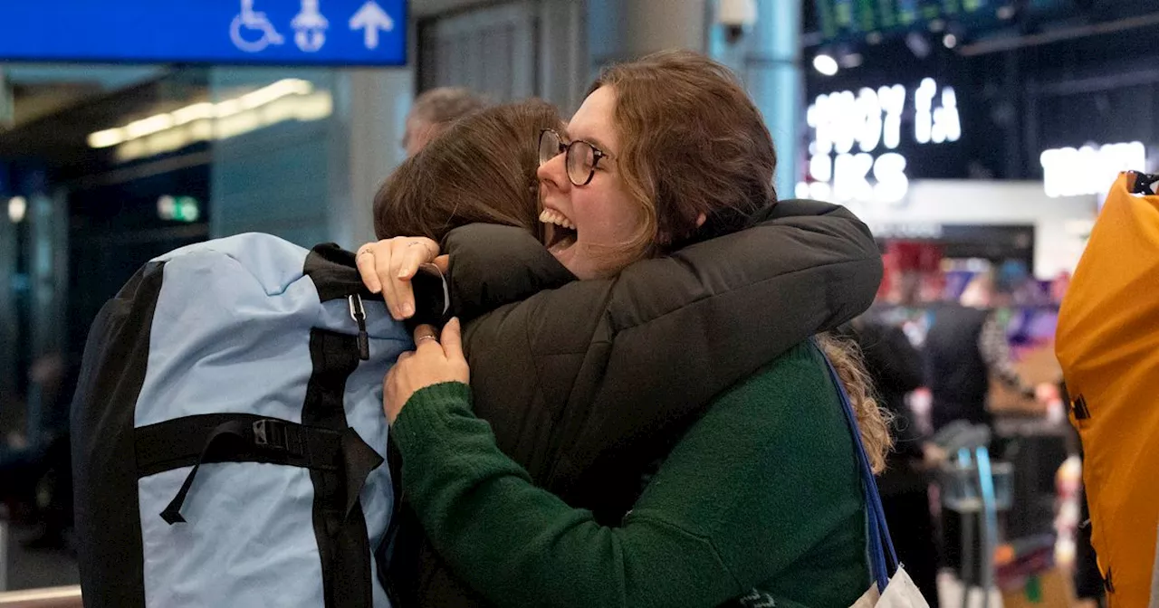 Emotional scenes at Dublin Airport as thousands return home for Christmas