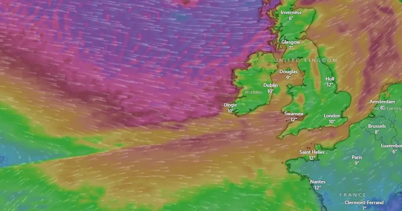 Strong Winds and Coastal Waves Forecast for Ireland