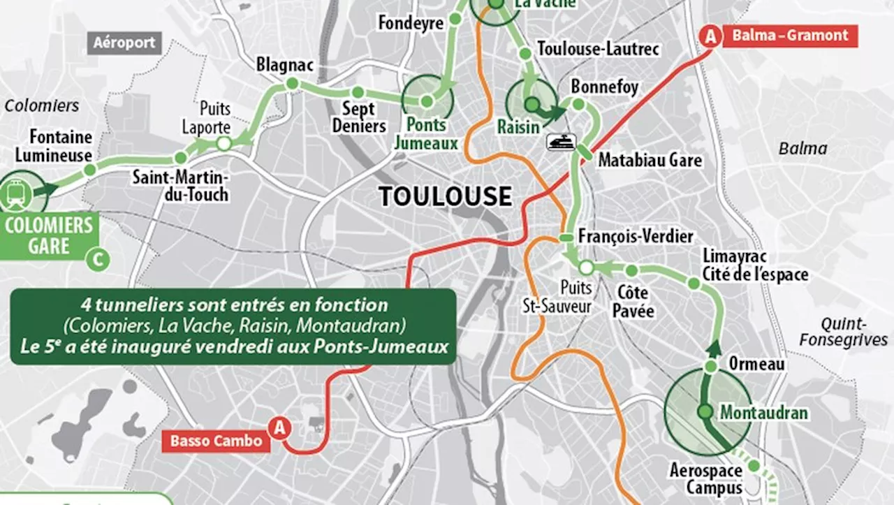 Un tunnelier sous vos pieds ? Une carte pour savoir où sont ces machines dans le sous-sol de Toulouse