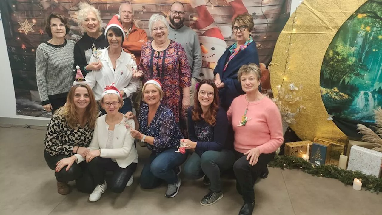 Ambiance de fêtes dans les locaux du comité 47 de la Ligue contre le cancer