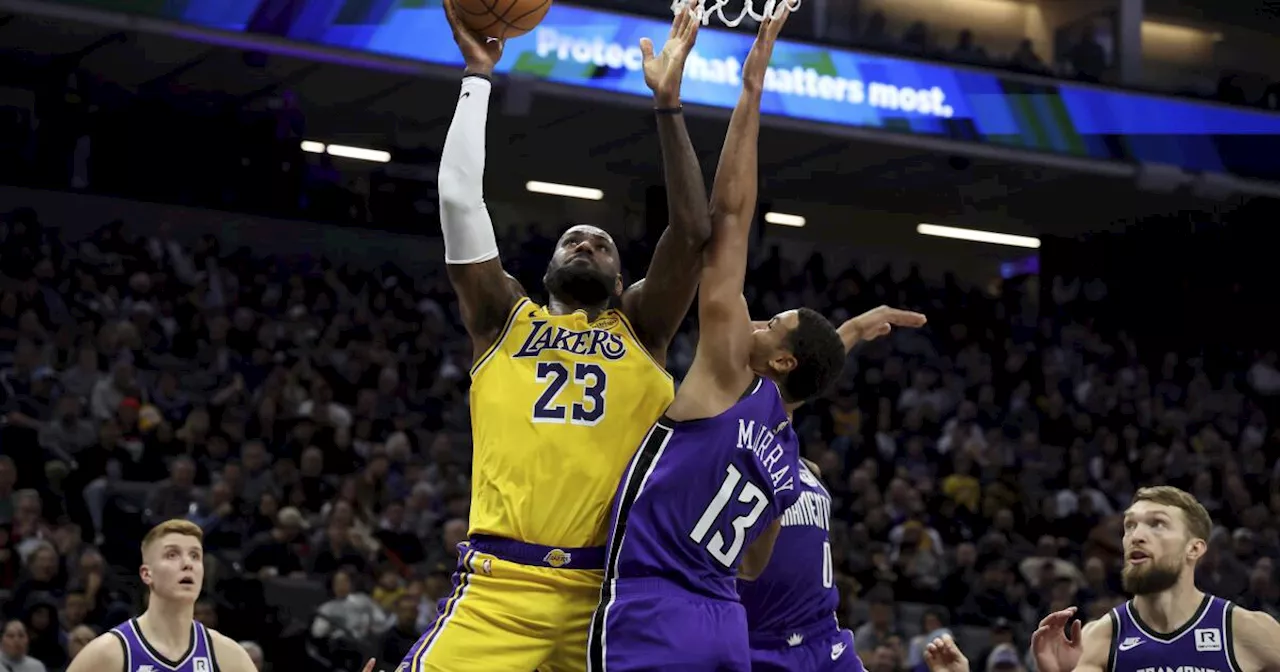 Otro récord de LeBron James, en victoria de los Lakers 113-100 sobre los Kings