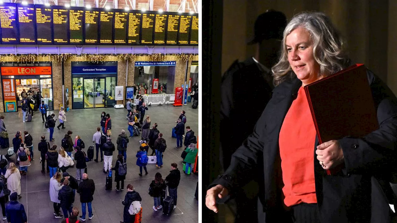 Christmas travel chaos made worse by train staff pay rise, transport secretary says