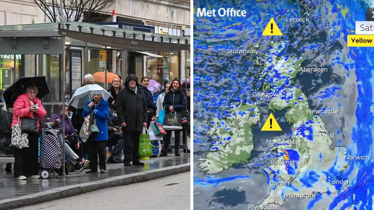 Yellow weather warnings issued as 85mph winds set to batter parts of UK this weekend