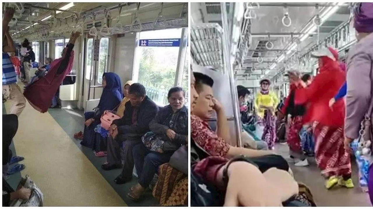 6 Potret Aksi Emak-emak di KRL Ini Bikin Tepuk Jidat, Ada yang Pernah Viral