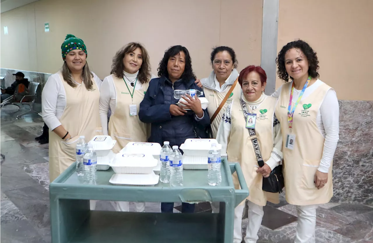 Voluntariado del IMSS entrega 850 refrigerios en seis hospitales del Sur de la CdMx