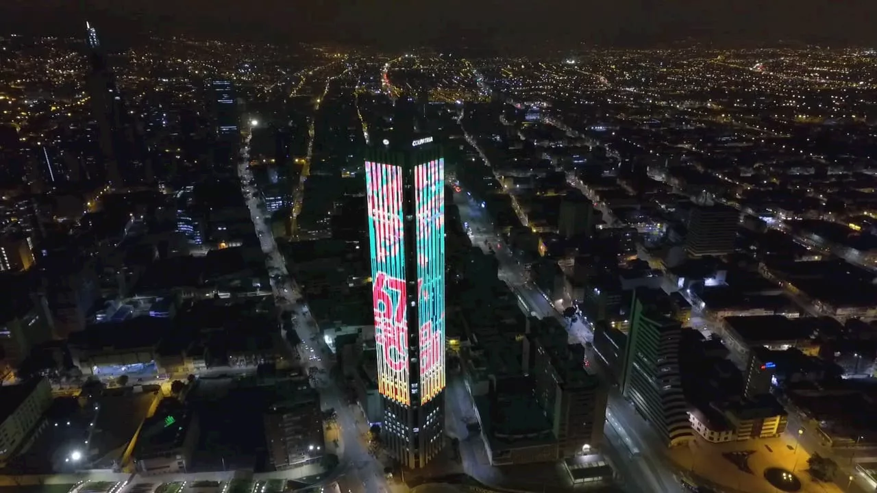 Cali se muestra en la imponente Torre Colpatria de Bogotá impulsando el turismo en su ciudad