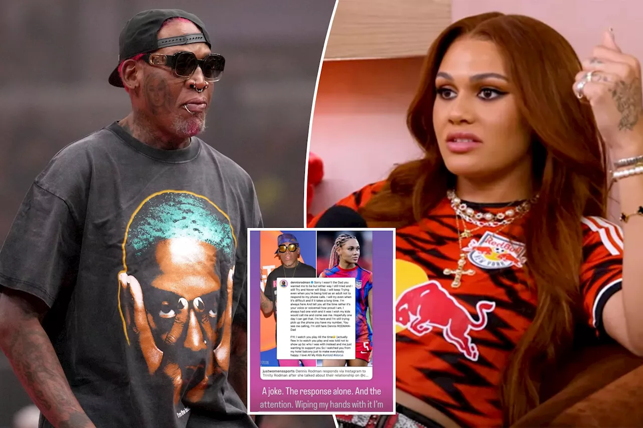 Dennis Rodman's apology to soccer star daughter, Trinity, backfires as public feud escalates