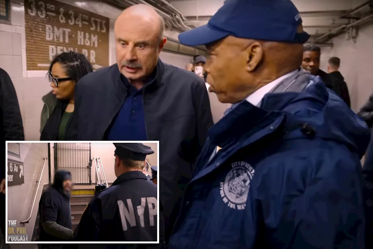 Dr. Phil Joins Mayor Adams on NYC Subway Tour to Highlight Homeless Crisis