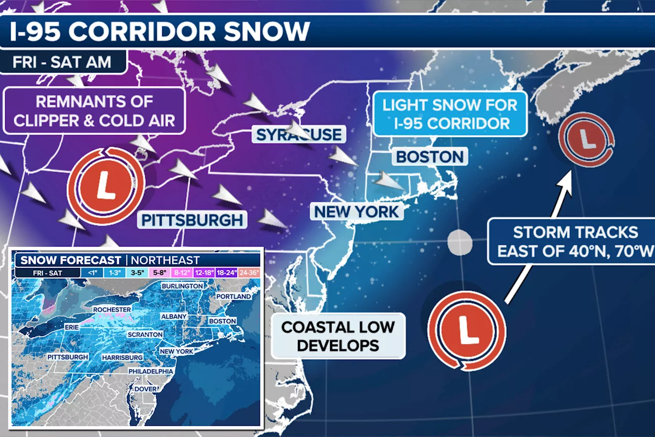 Frozen precipitation threat could make trouble from NYC to Boston along I-95