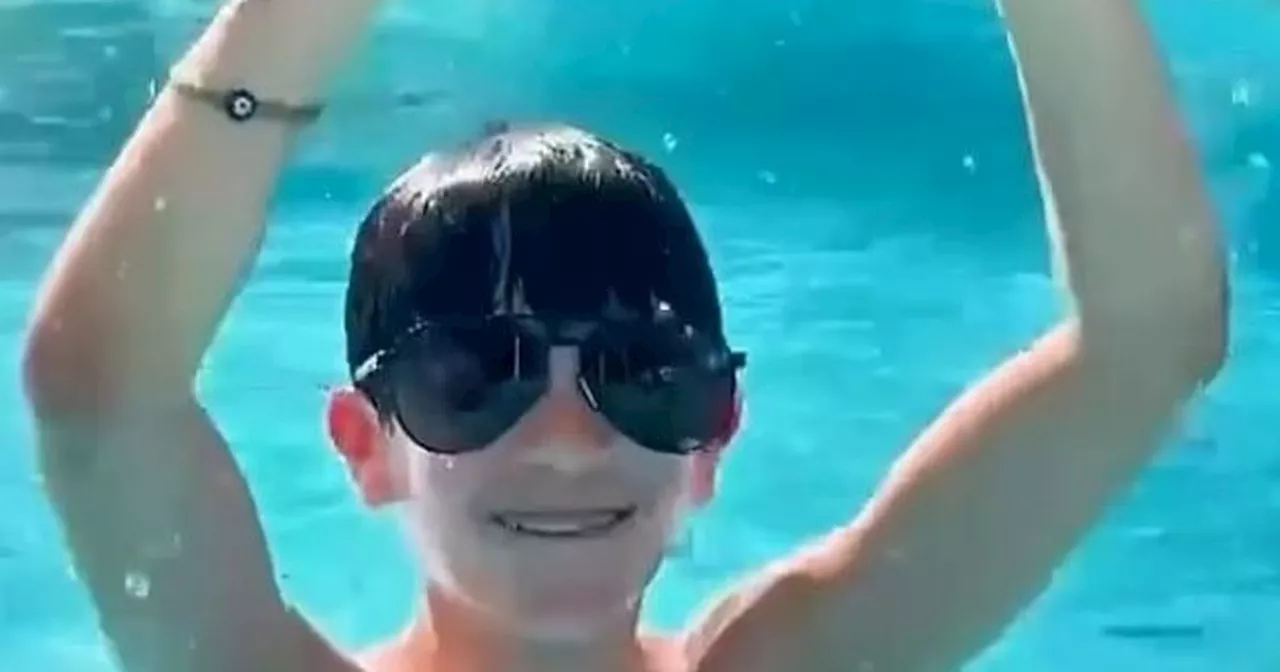 Simon Cowell shares rare home life moment with son Eric in swimming pool