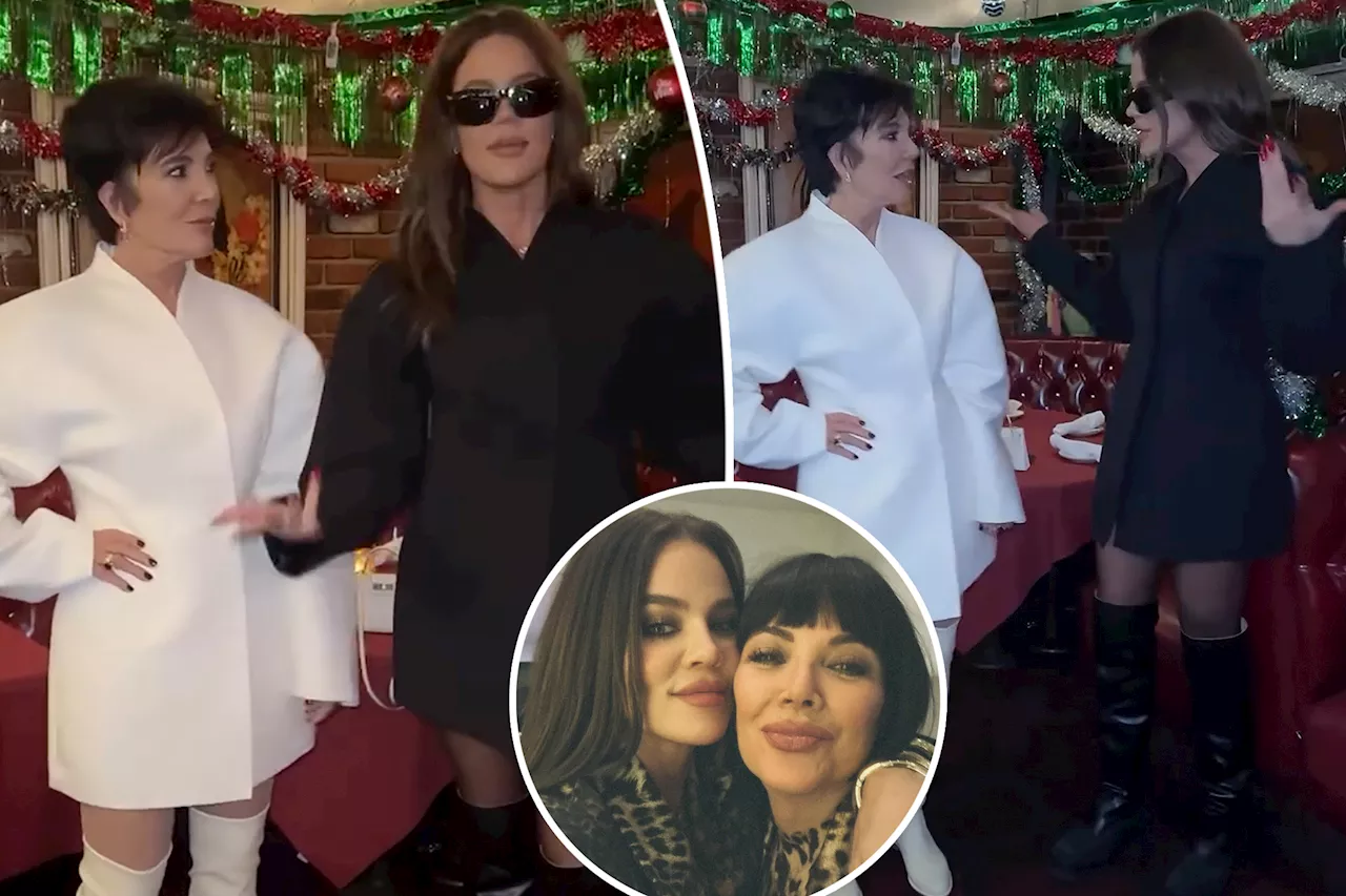 Khloé Kardashian jokingly calls out mom Kris Jenner for copying her Christmas outfit: 'Not cool'