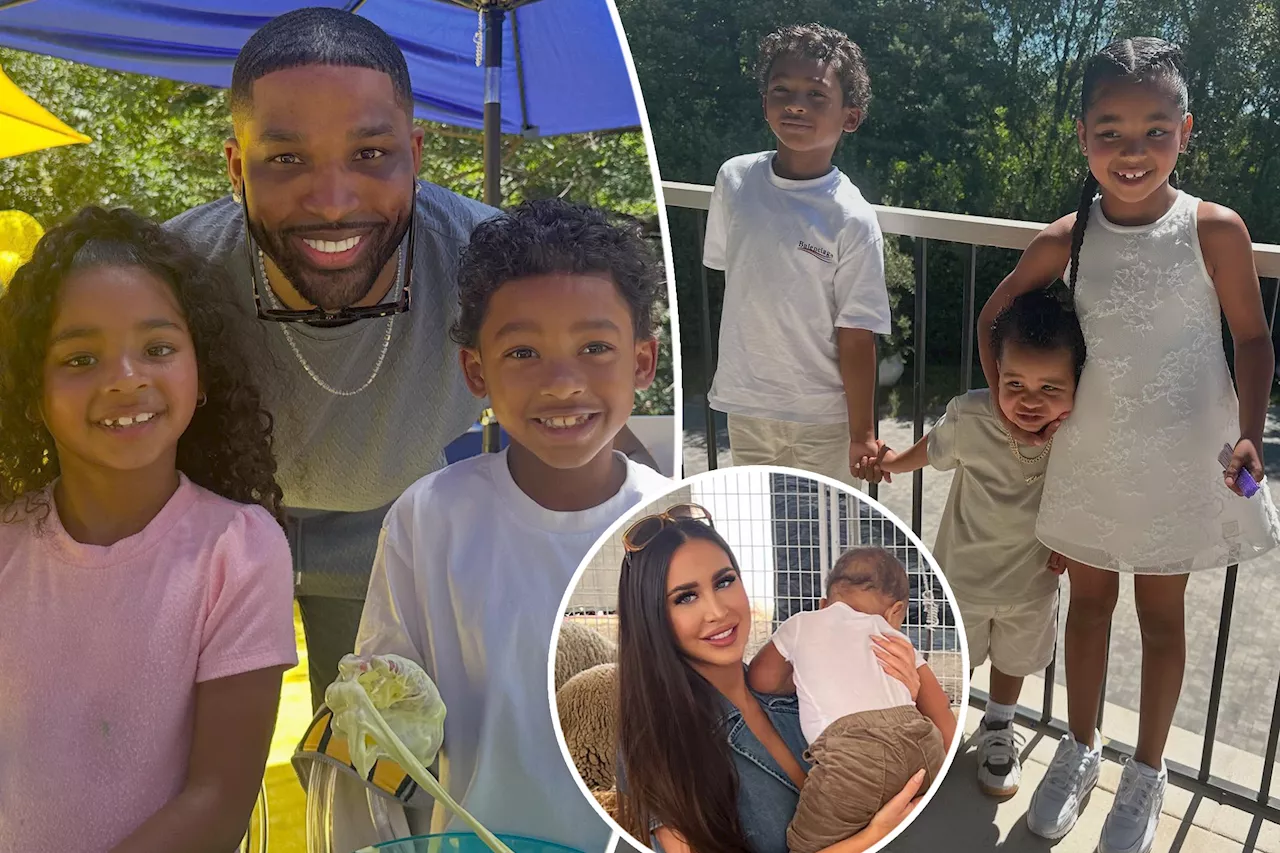 Tristan Thompson shares sweet snaps of 3 of his kids — as fans slam him for 'missing one'