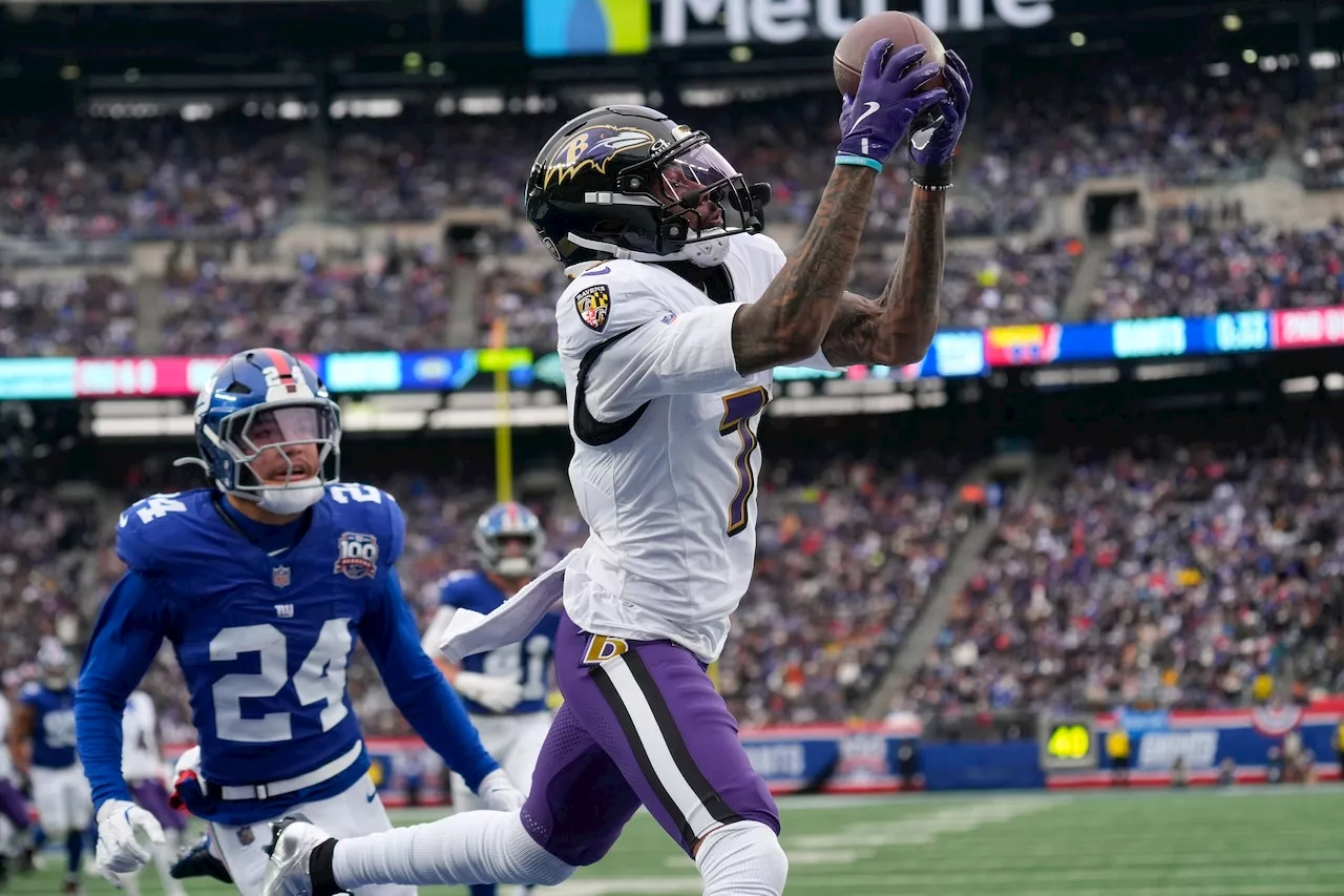 Baltimore Ravens could lose star wide receiver for Steelers game