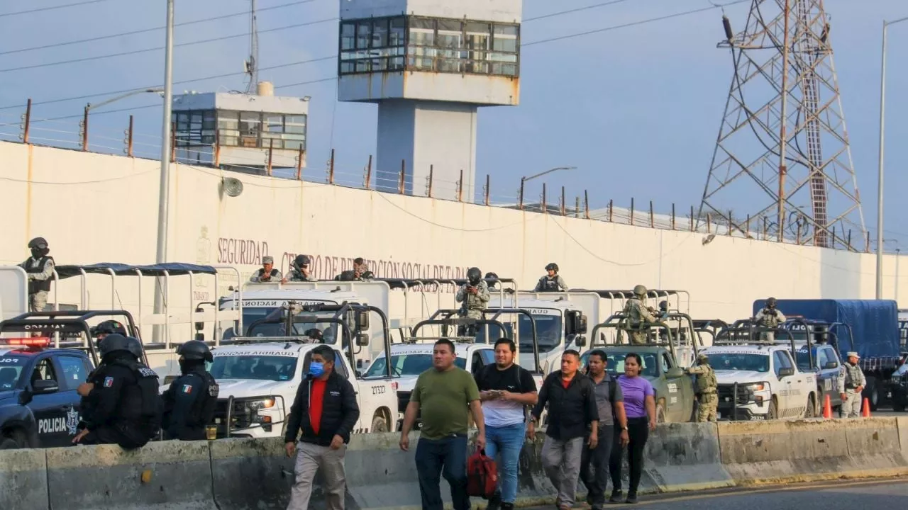 Motín en penal de Tabasco deja siete muertos; la violencia se extendió a Villahermosa y Nacajuca