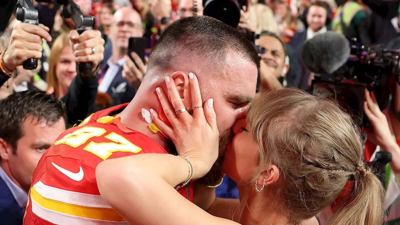 Taylor Swift und Travis Kelce belächeln Verlobungsgerüchte