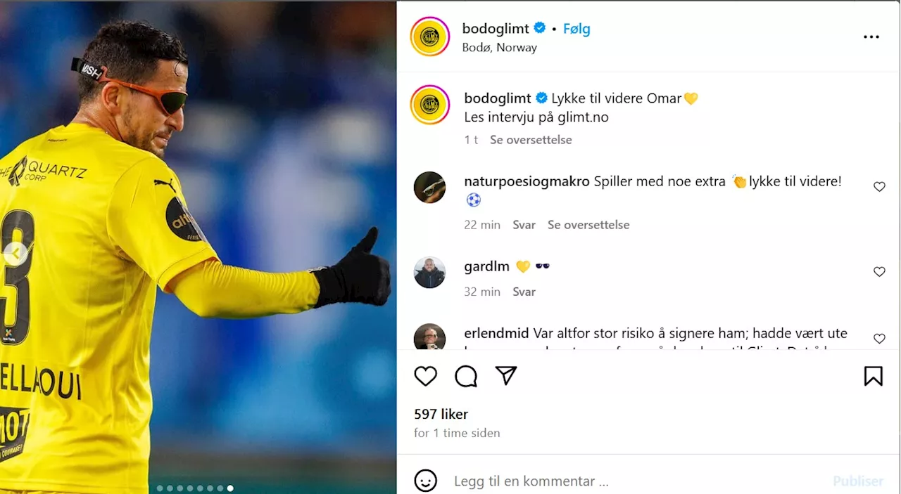 Omar Elabdellaoui takker for seg i Bodø/Glimt