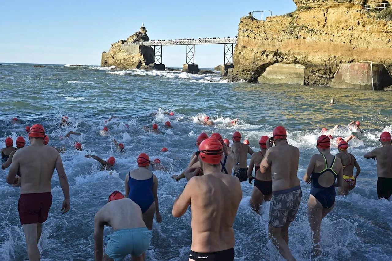 Biarritz : pour Noël, au Port-vieux, on sort le maillot de bain !