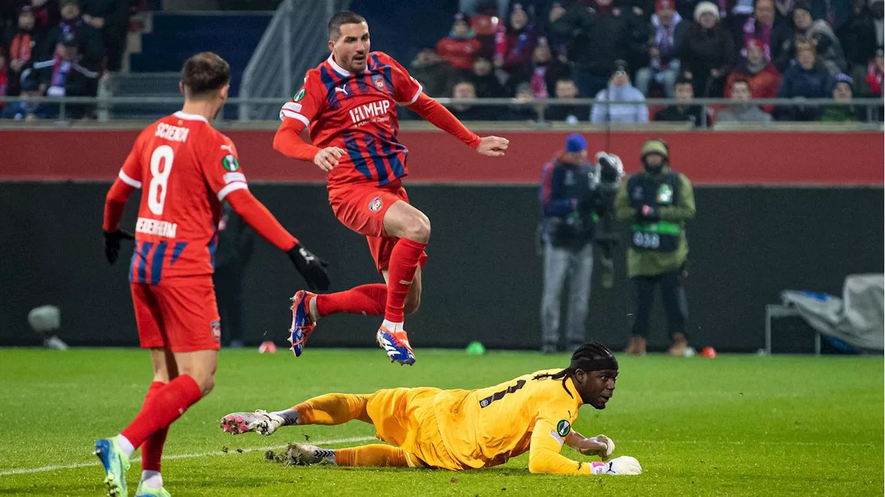 Heidenheim enttäuscht: Remis im Conference League, Achtelfinale verpasst