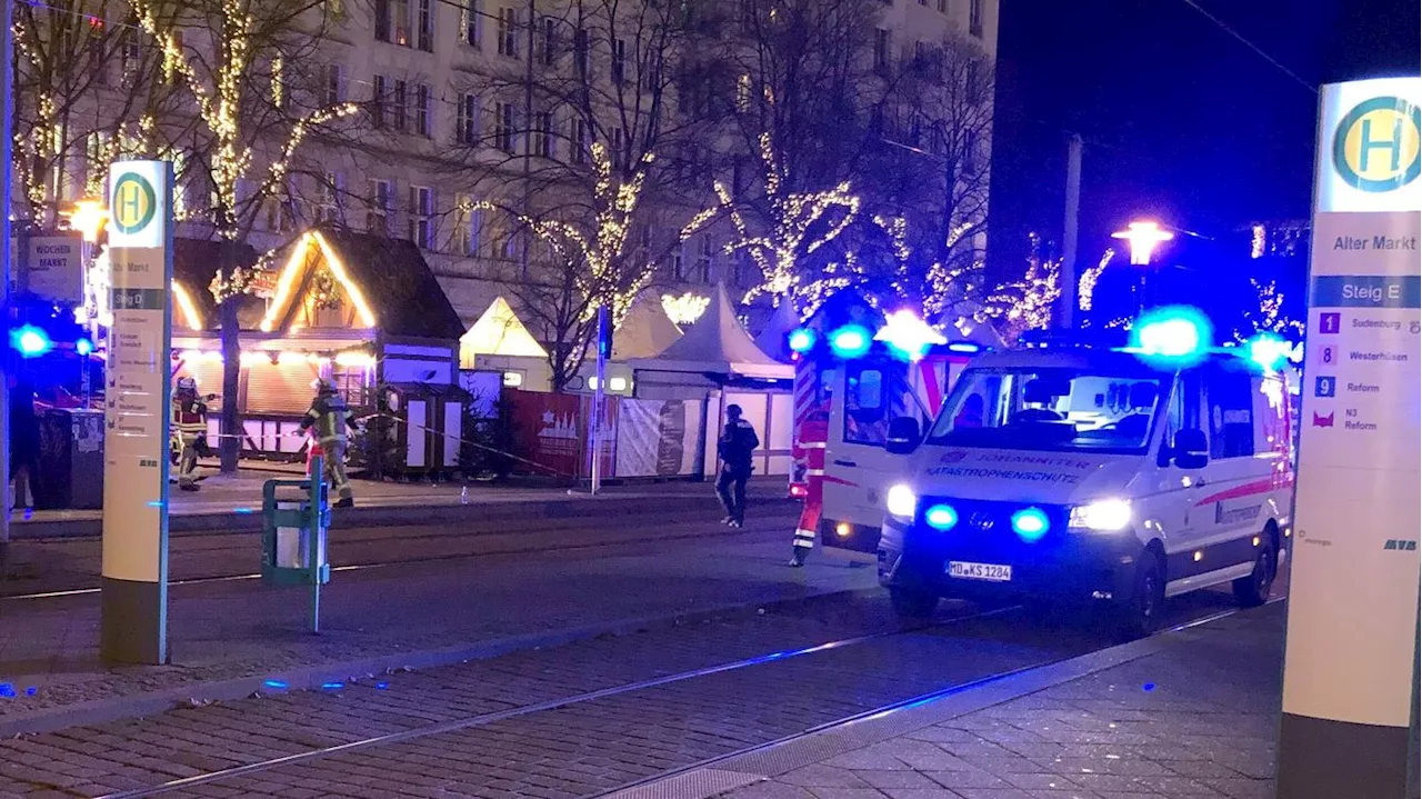 Mutmaßlicher Terroranschlag in Magdeburg: Auto rast in Menschenmenge auf Weihnachtsmarkt – mindestens ein Toter, zahlreiche Verletzte