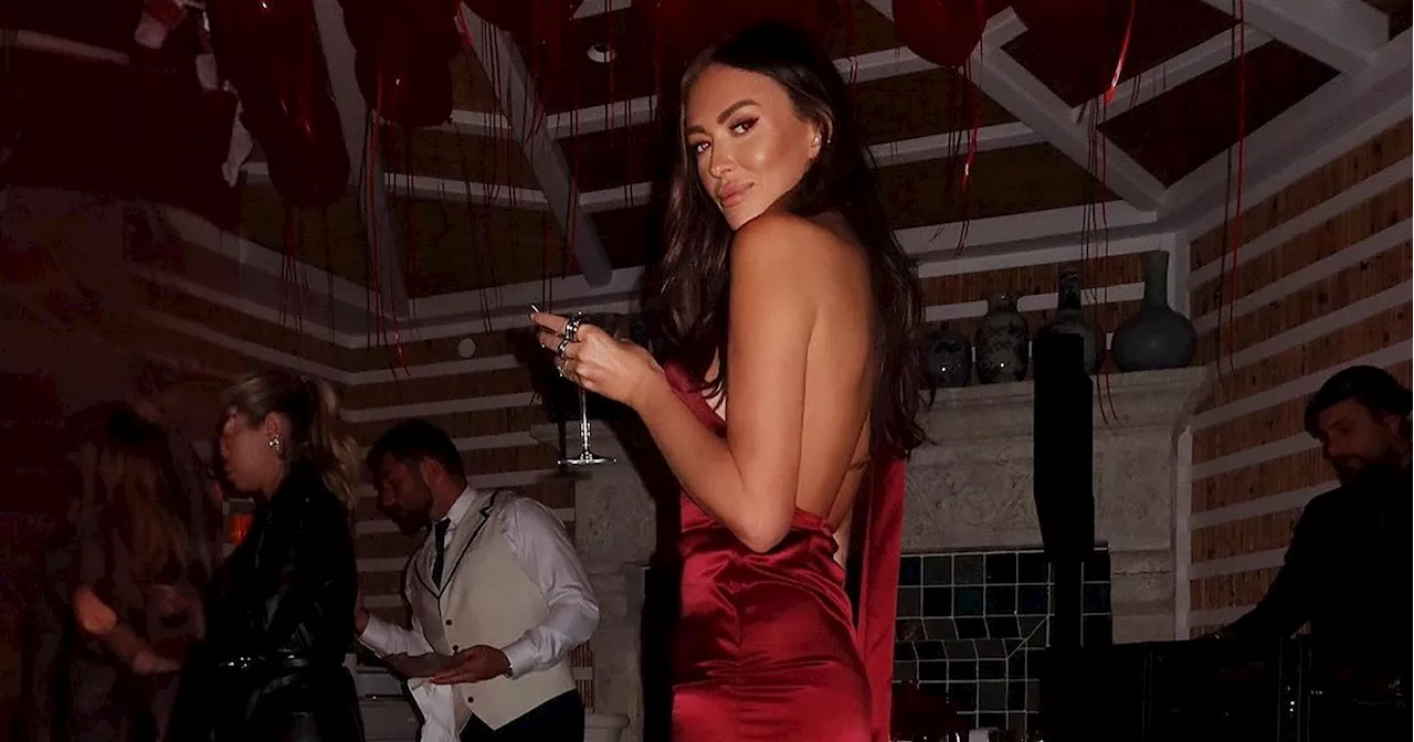 Paulina Gretzky Celebrates 36th Birthday in Red Mini at Martini Party