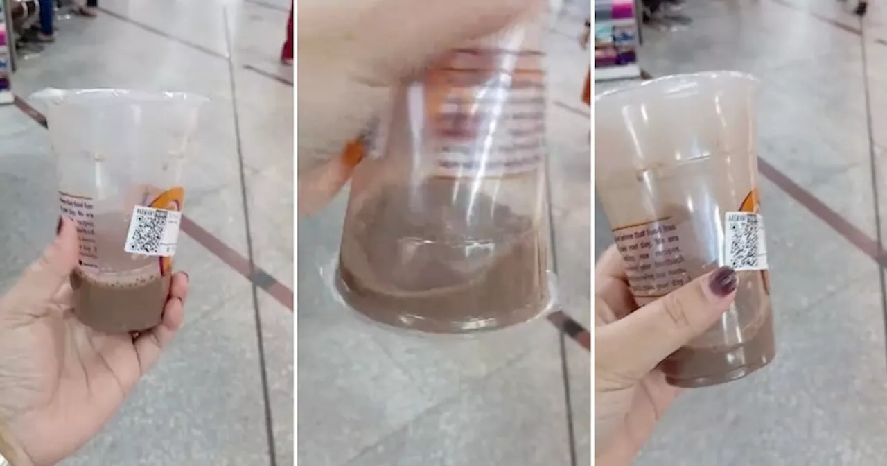 M'sian Orders Drink Without Ice, Shocked to Receive Cup Only Quarter Full at Popular Eatery Chain in Ampang