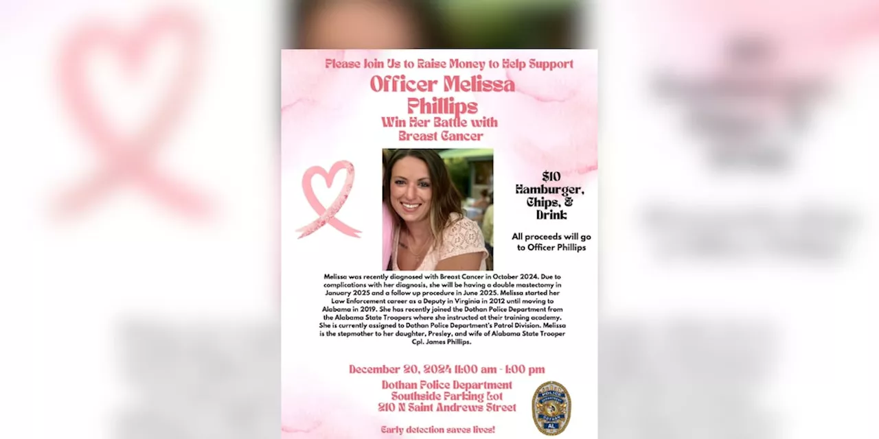 Police department holds fundraiser for officer with breast cancer