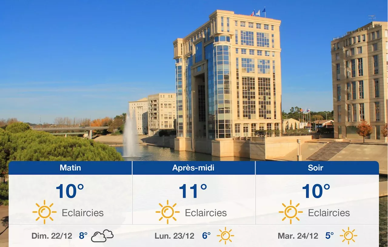 Météo Montpellier: prévisions du samedi 21 décembre 2024