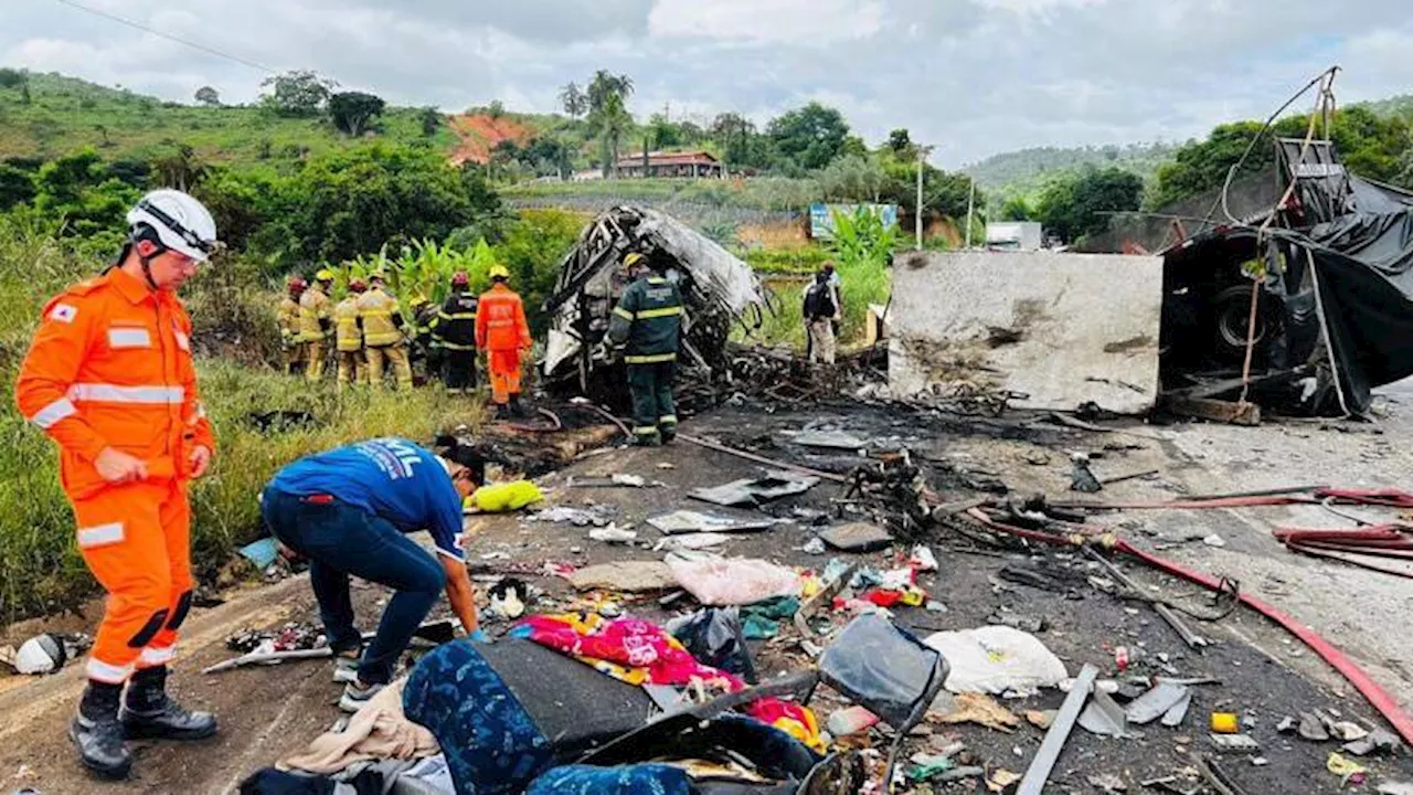 Southeastern Brazil bus crash claims at least 22 lives