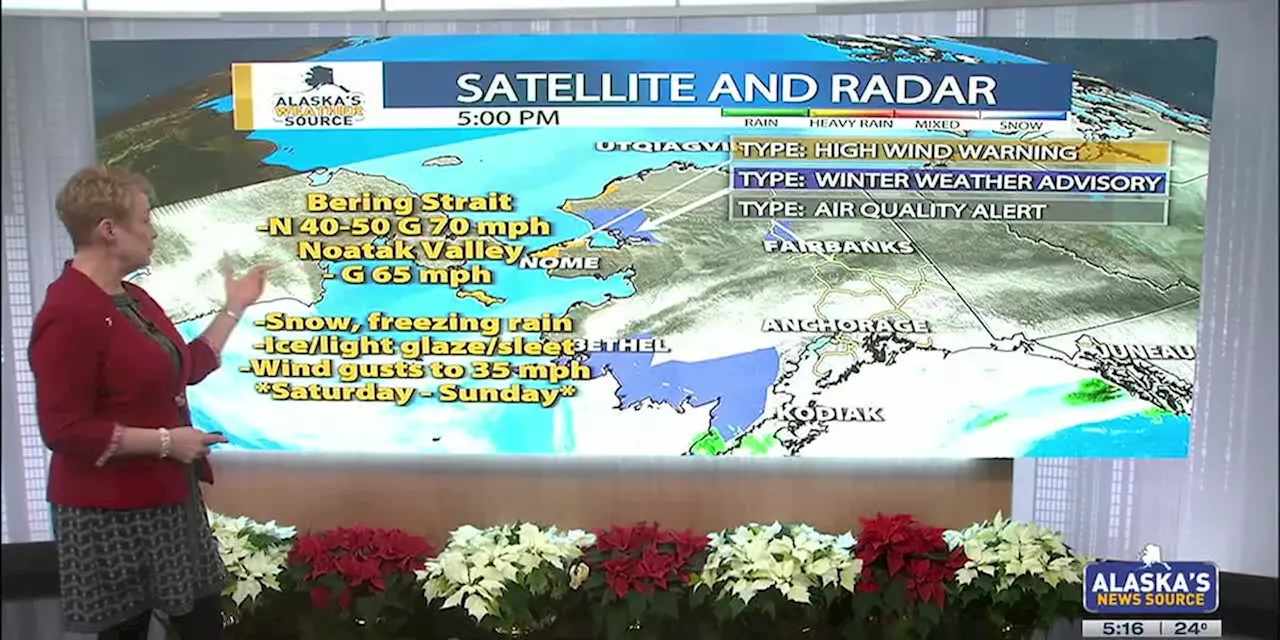 Storms swirl over Alaska the week before Christmas