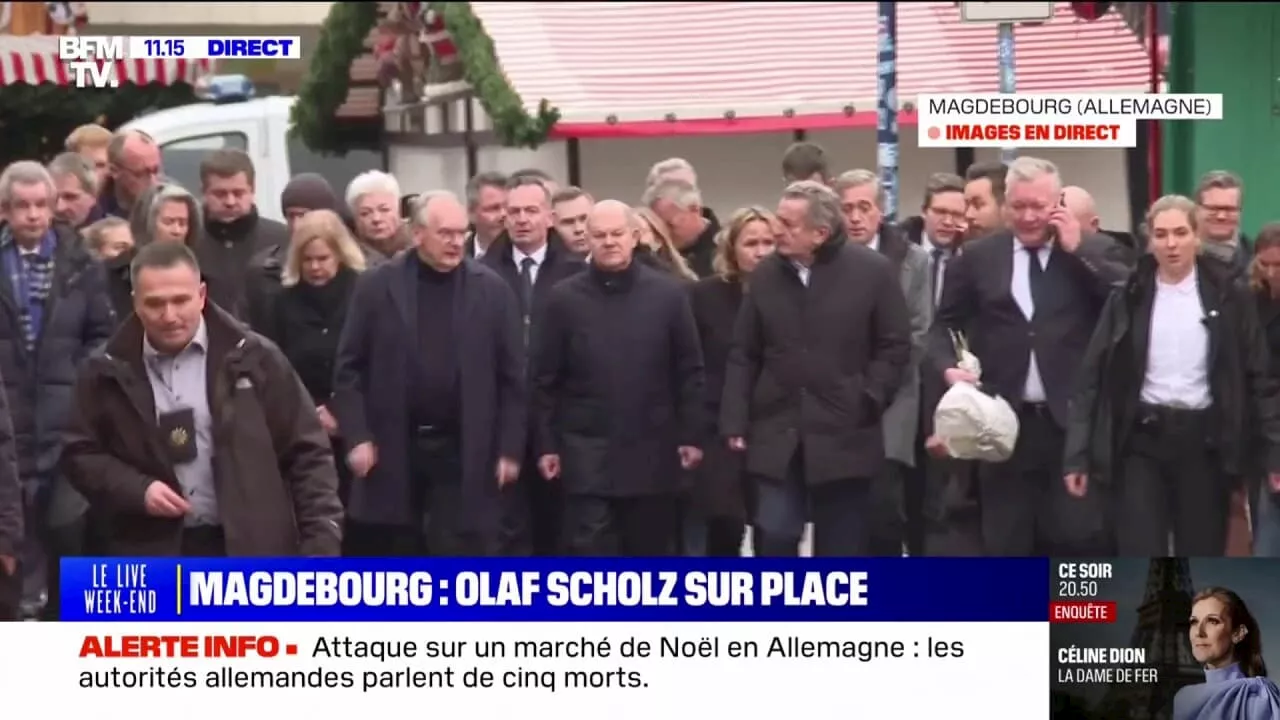 Attaque sur un marché de Noël en Allemagne: Olaf Scholz est arrivé à Magdebourg