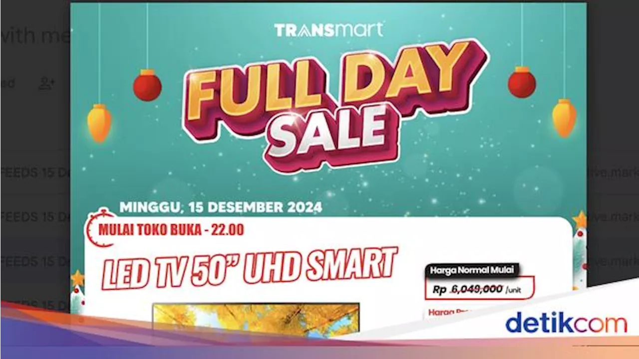 Beli TV LED Diskon Gede di Transmart Full Day Sale